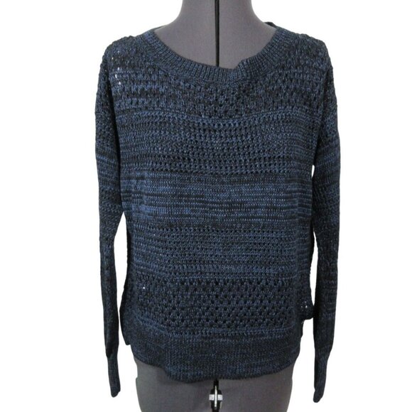 Victoria's Secret women's linen‎ blend boat neck open knit pullover sweater M - Picture 1 of 13